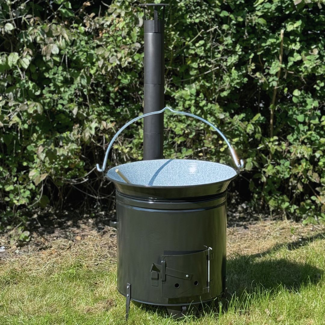Barbacoa Cocina al aire libre con hervidor de agua