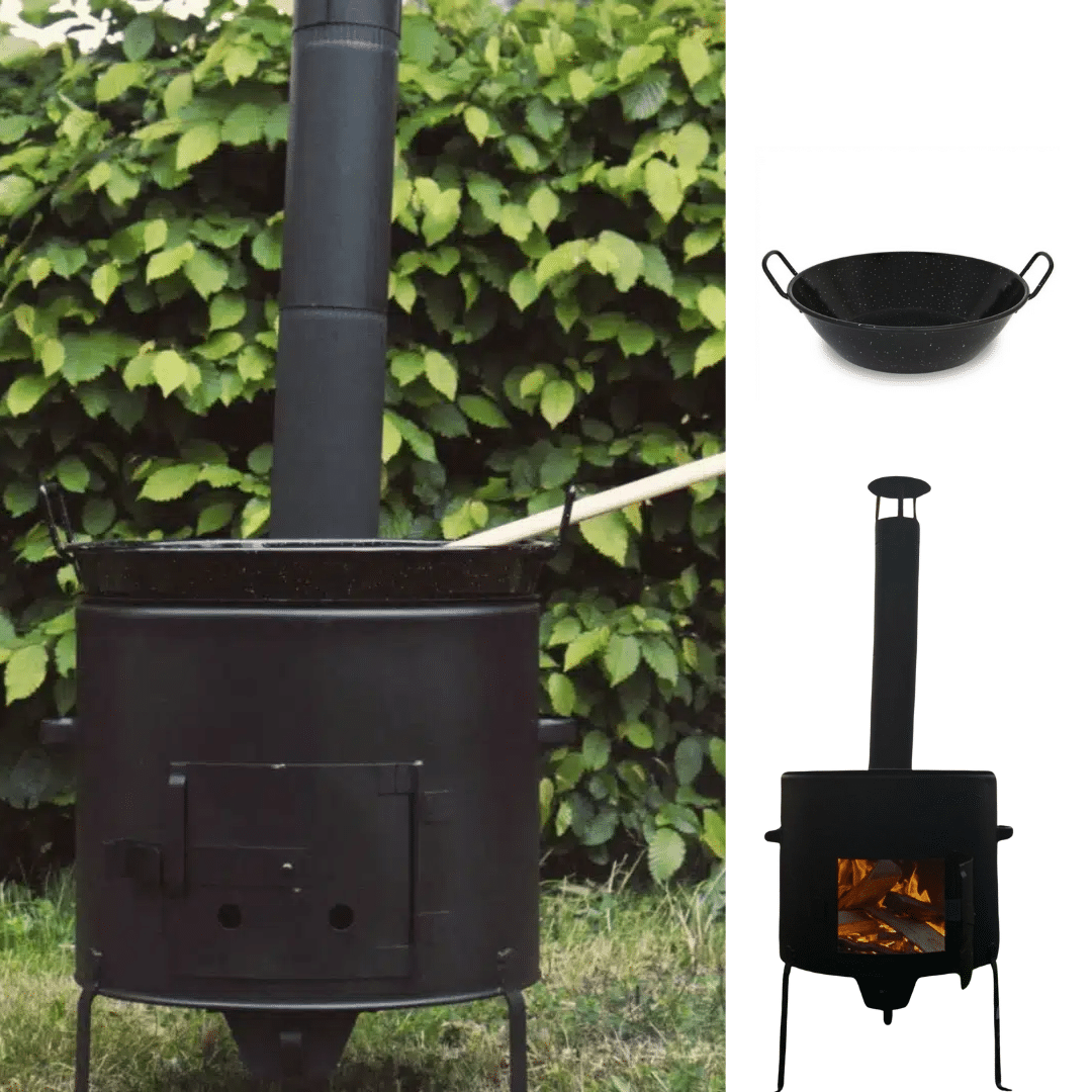 BBQ buiten kookkachel met wok pan VUUR LAB.