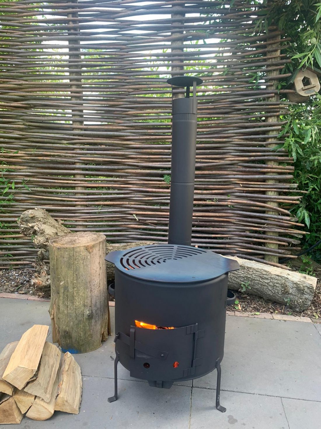 Buiten kookkachel set met BBQ plancha