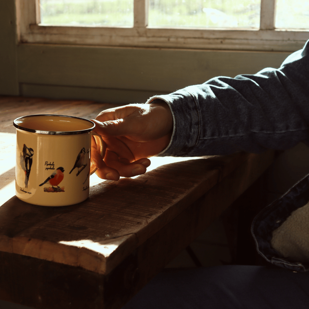 Taza esmaltada pájaros Esschert Design