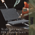 Wafelijzer met bbq handschoen