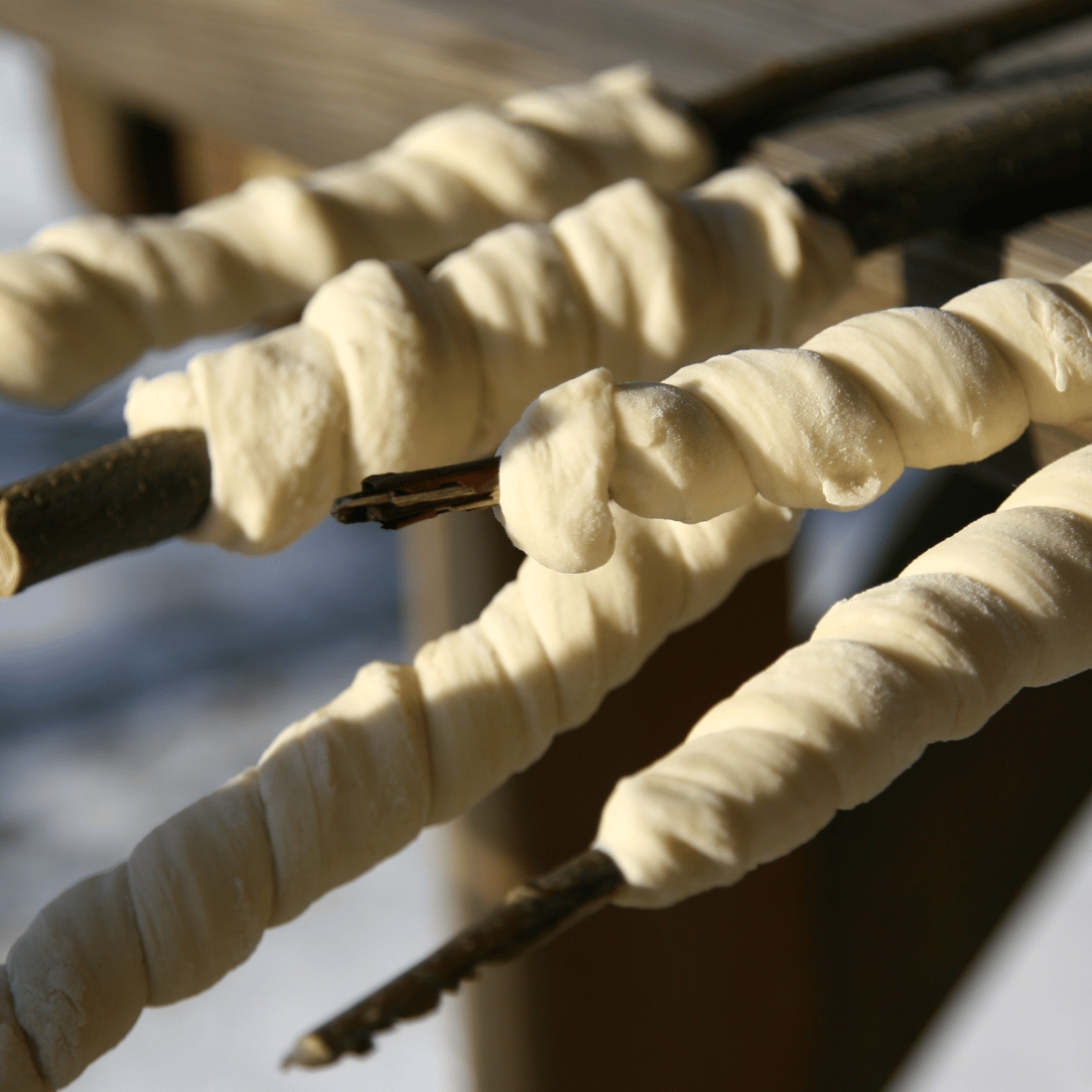 Broodje op stok roosteren