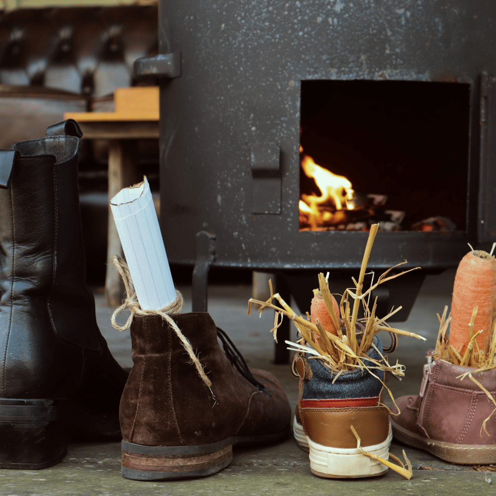 Sinterklaas schoen zetten buiten kookkachel Sinterklaas schoen zetten buiten kookkachel