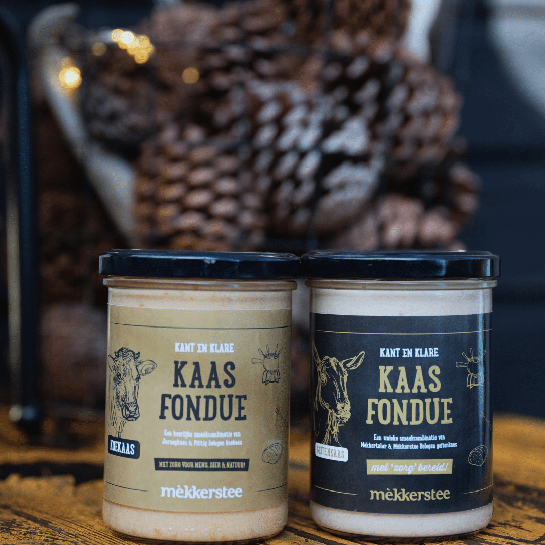 Kant en klare kaasfondue set van de Mèkkerstee Kant en klare kaasfondue set van de Mèkkerstee