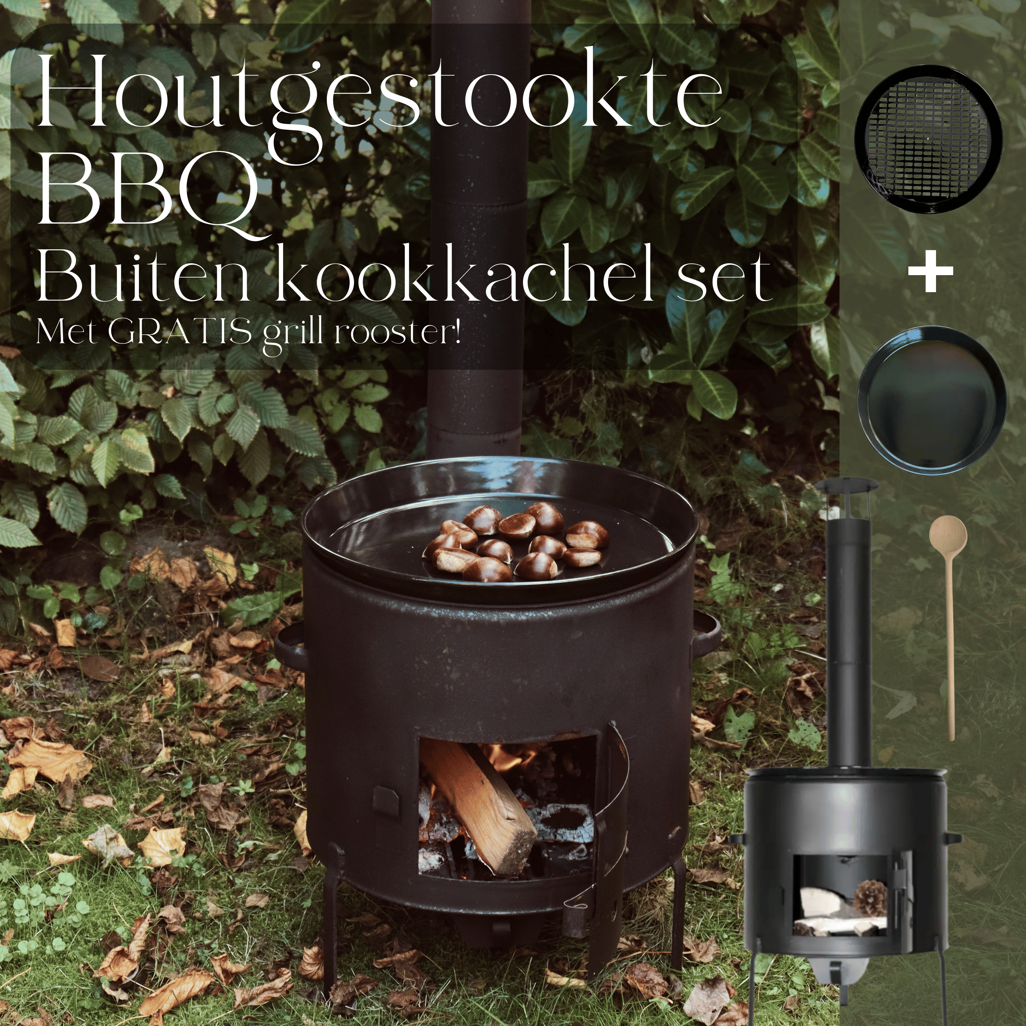 wacht Verdeelstuk kousen BBQ Outdoor cooking stove with griddle + FREE grill grid! order at VUUR  LAB.®