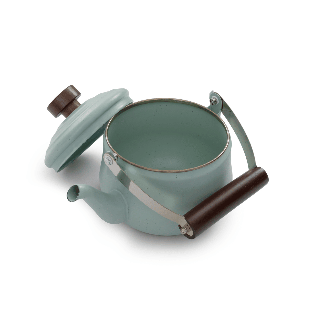 Barebones Emaille theepot mint open