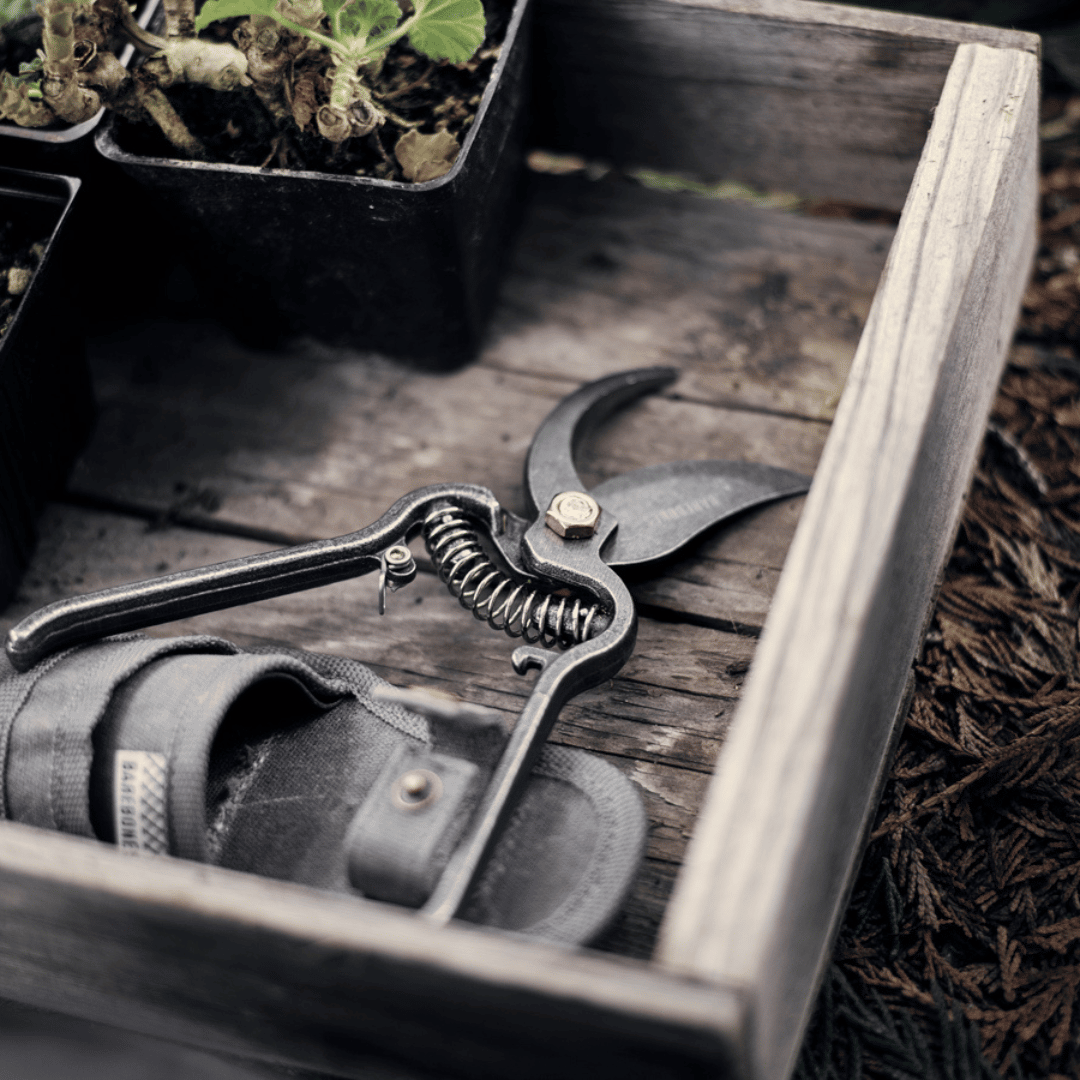 Luxury pruning shears with holster from Barebones