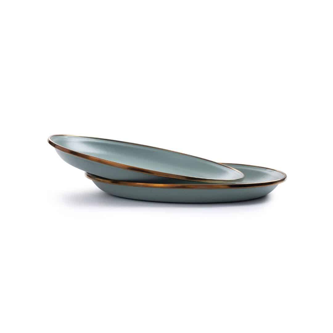 Enamel Plate Set Mint