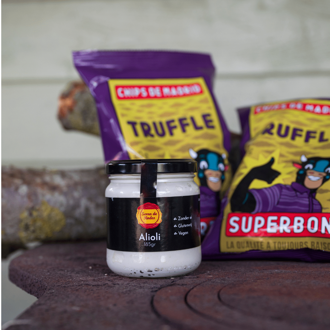 Chips de trufa con alioli