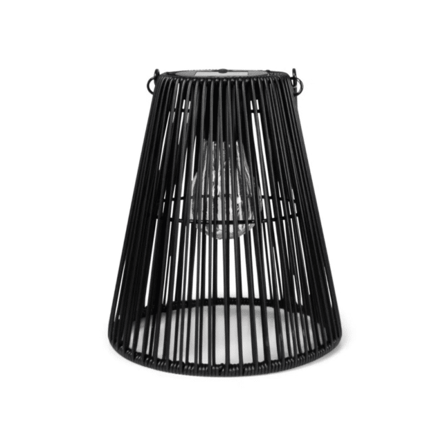 Linterna solar negra