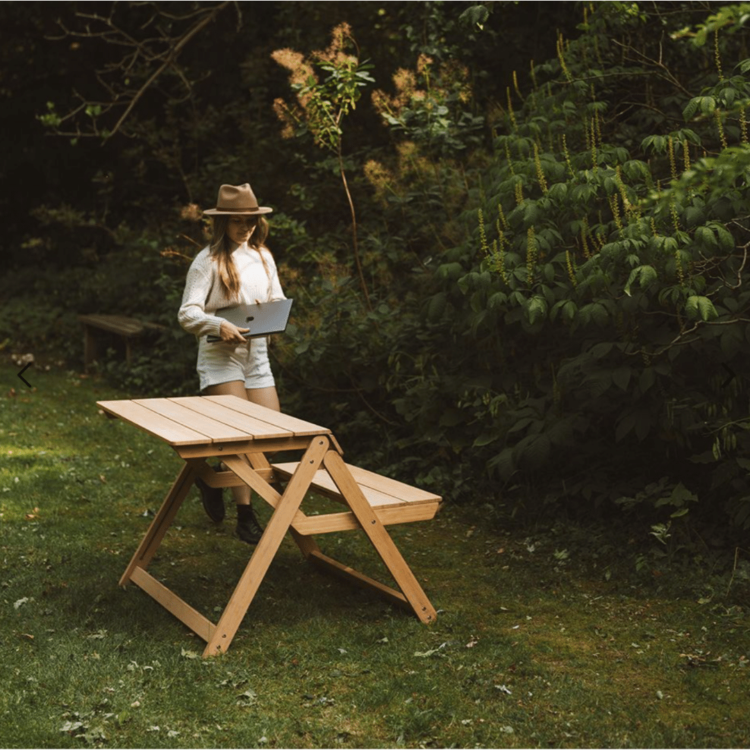 Table de pique-nique ou banc pliable avec dossier