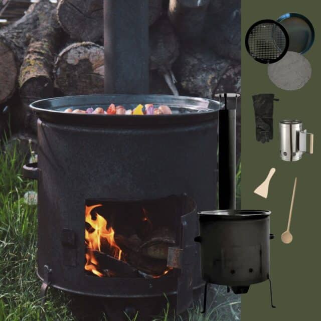 Ensemble PREMIUM complet : cuisinière BBQ pour l'extérieur + accessoires