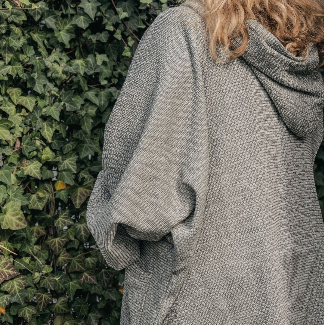 Poncho khaki Rücken