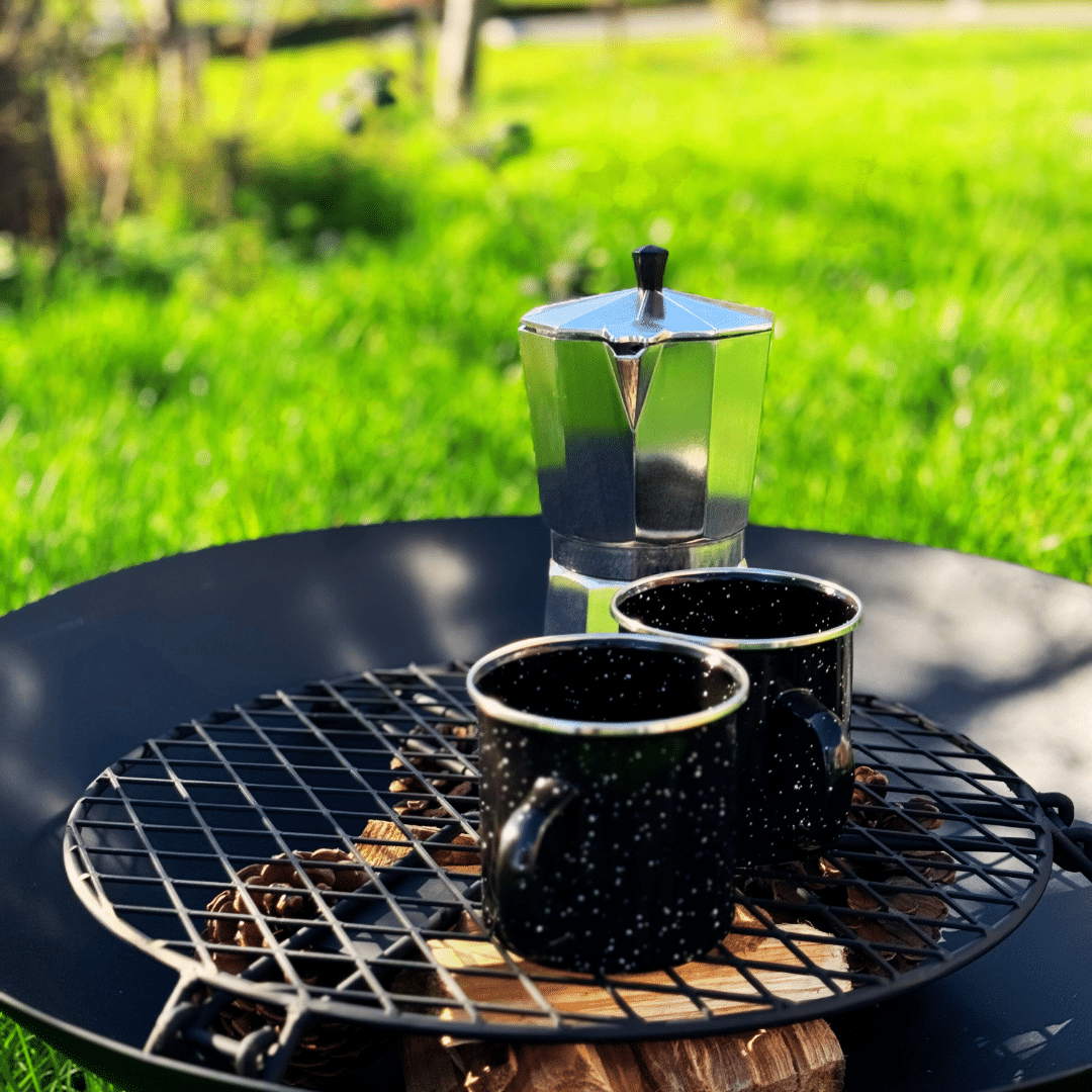 Tough mugs black fire grate and percolator