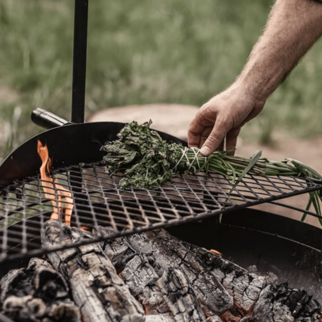 BAREBONES – COWBOY FIRE PIT GRILL GRATE 30″ in gebruik