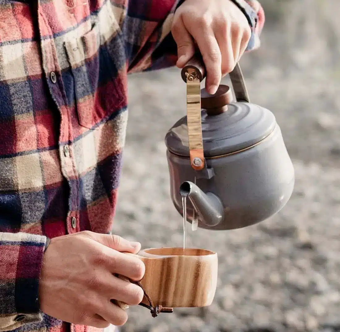 Barebones Emaille Theepot Slate Grey 3
