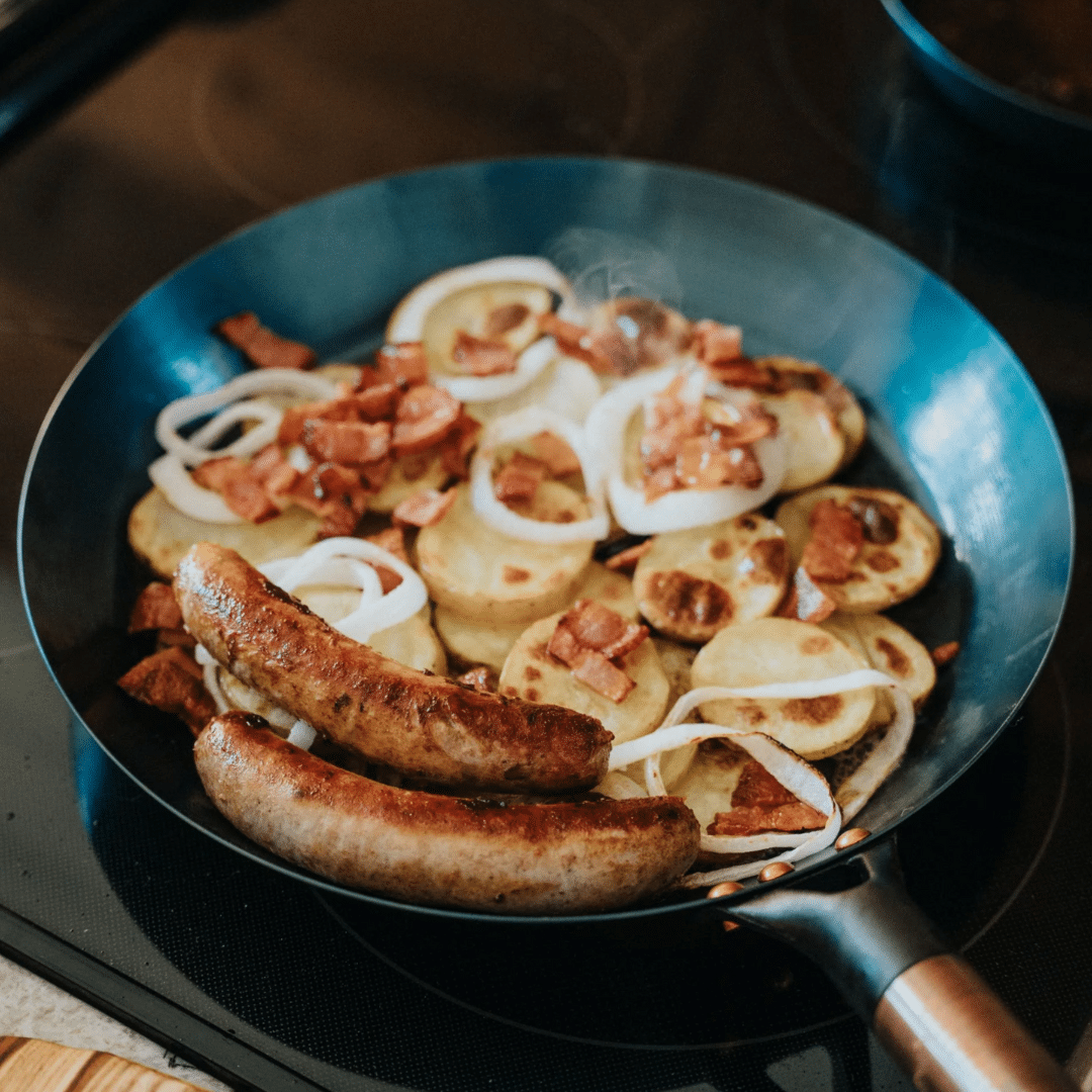 Blue Carbon Steel Skillet pan 12" Barebones
