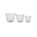 Draadmanden rond set van 3