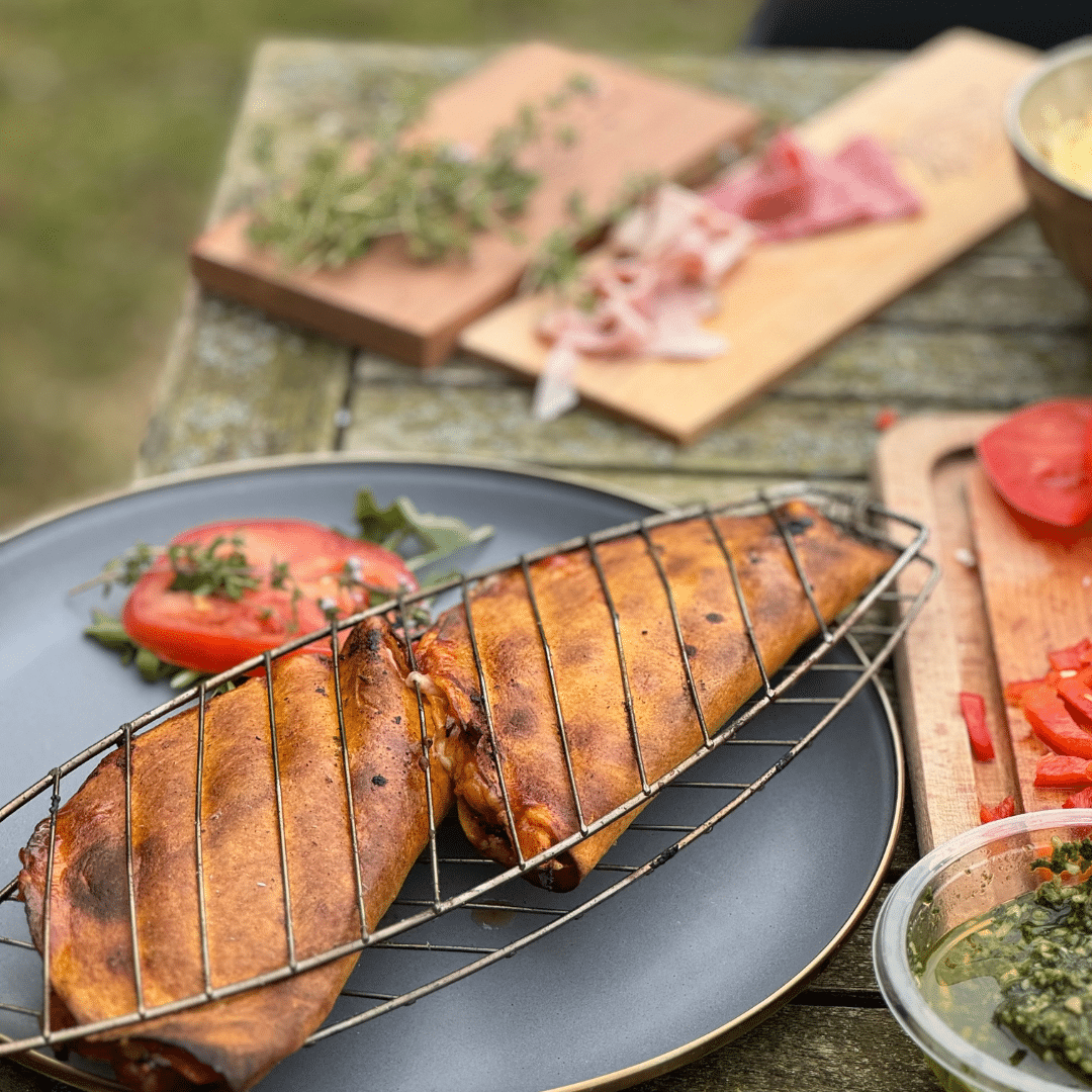 Pizza wraps No fairytales in vis grill rooster