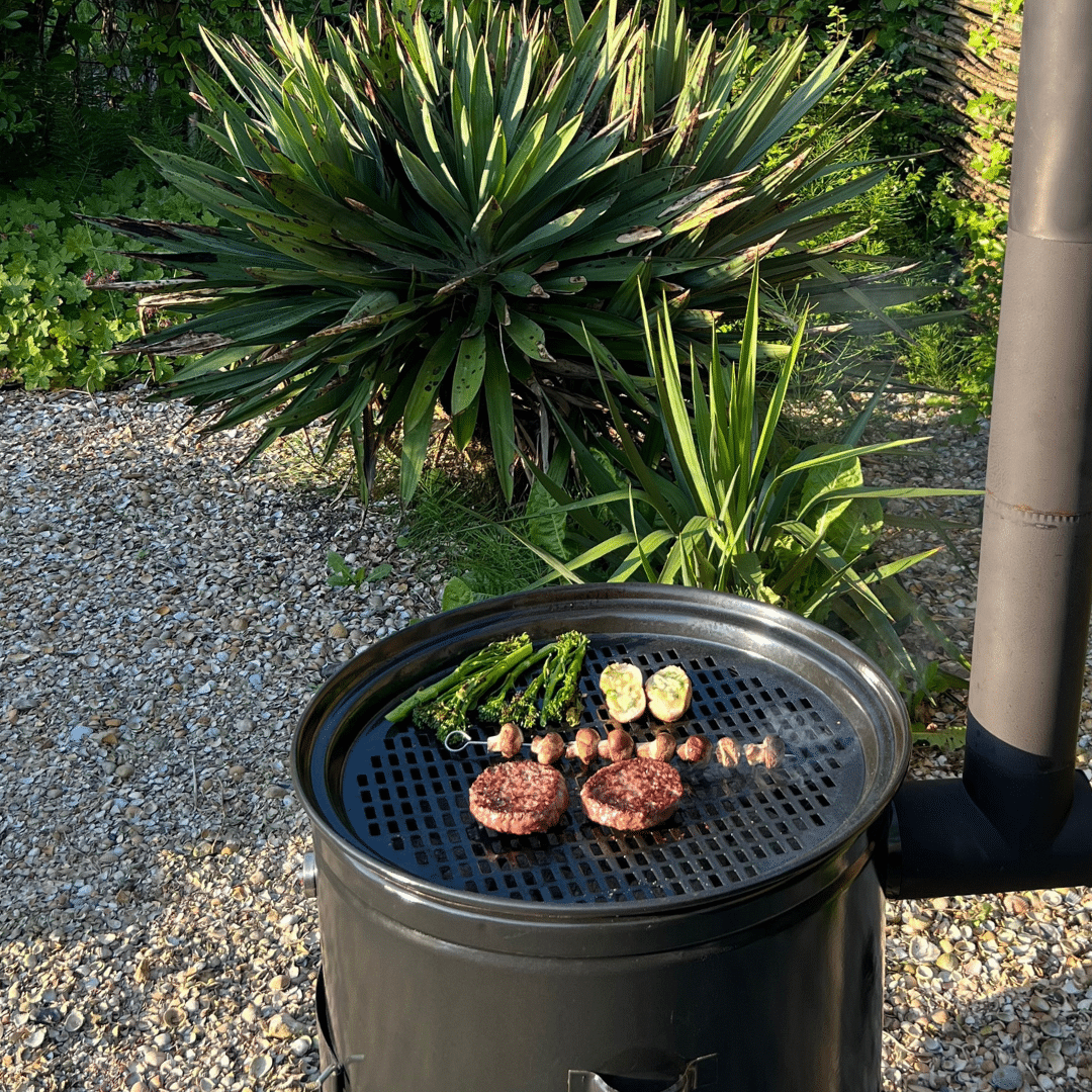 De BBQ buiten kookkachel