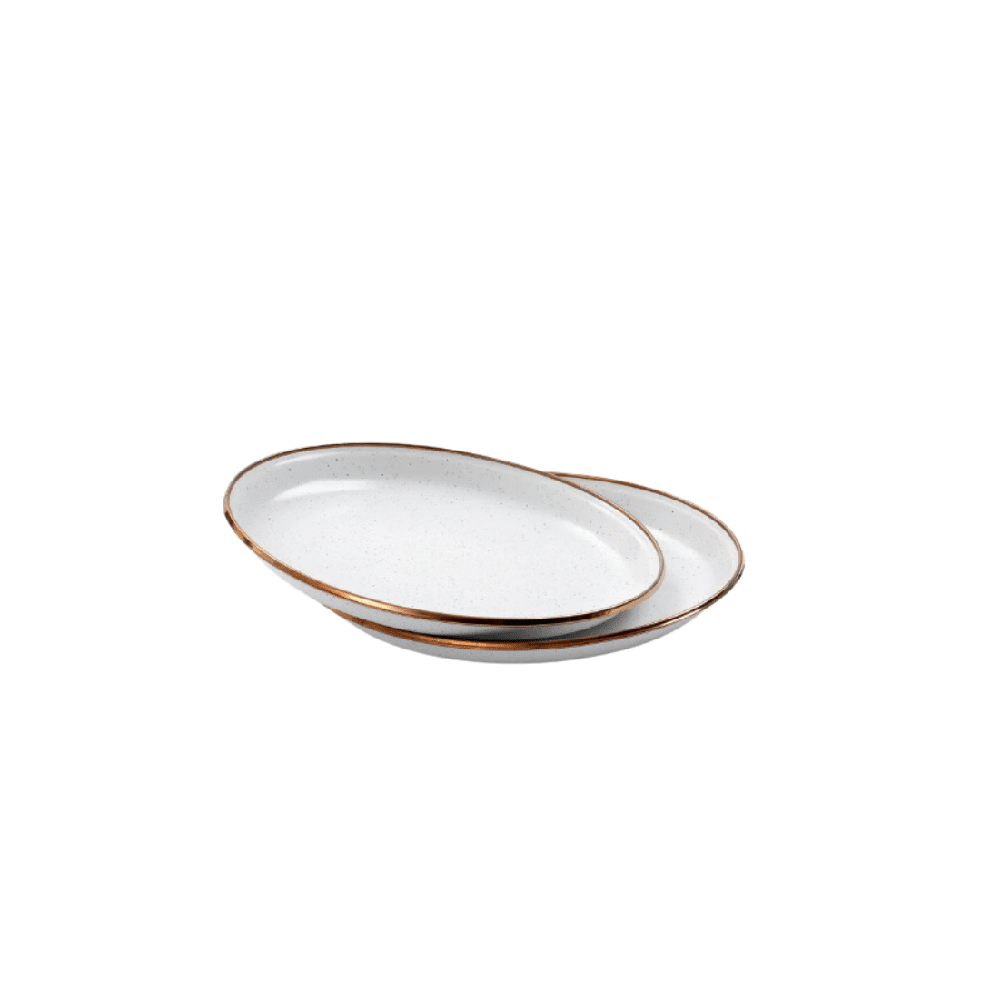 Teller Klein Barebones Eierschale liegend