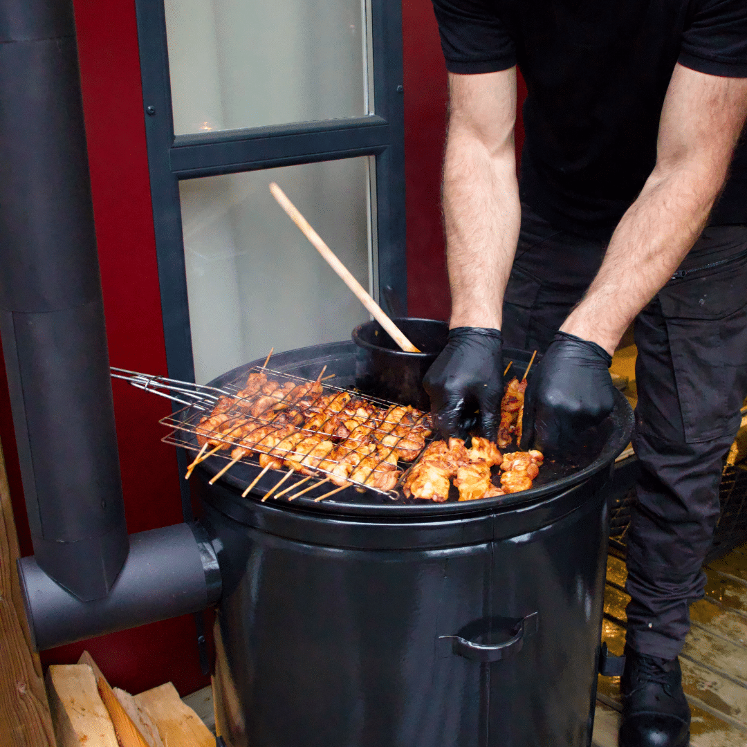 Sate op grillrooster VUUR LAB. XL BBQ Buiten kookkachel