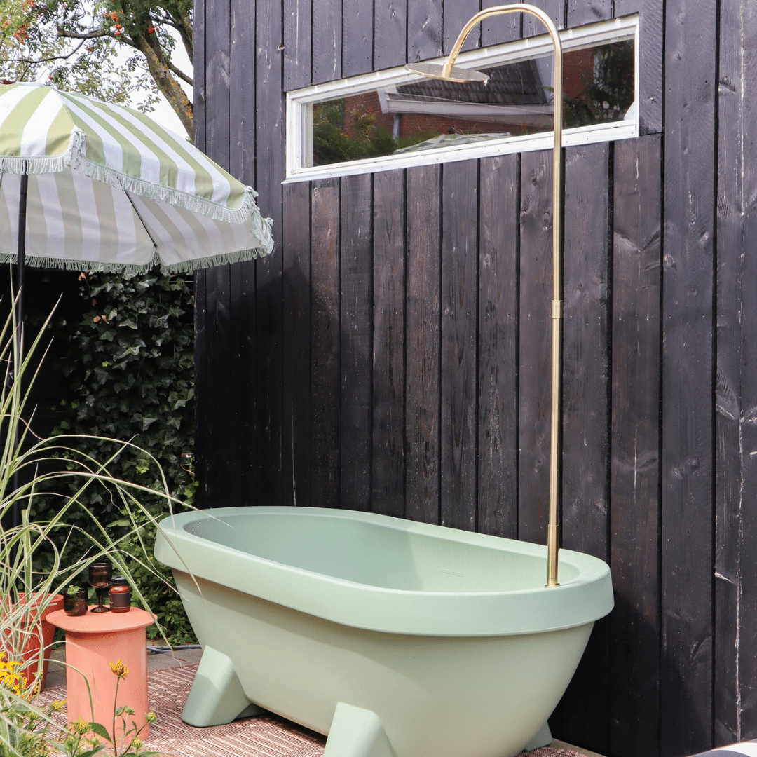 Gardentub Lime green met gouden kraan Gardentub Lime green met gouden kraan