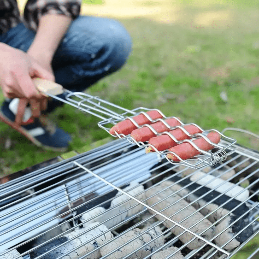 Grillrooster voor worstjes