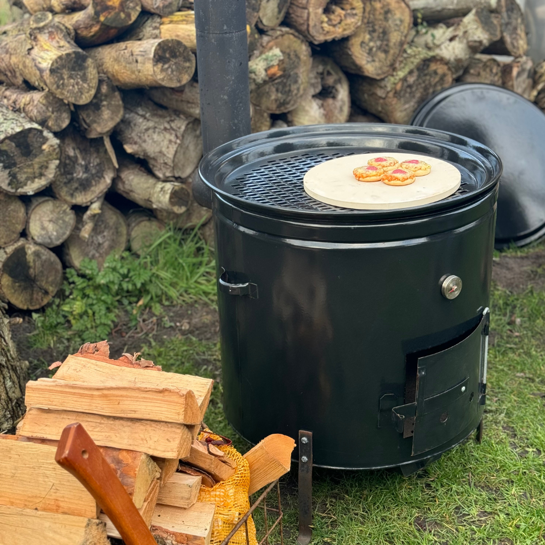 BBQ utomhus spis med pizzasten mini valentine pizza